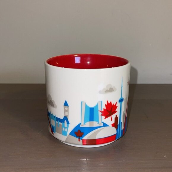 Starbucks “You are Here” 14 Oz Red and White Toronto Skyline Mug - Picture 5 of 7